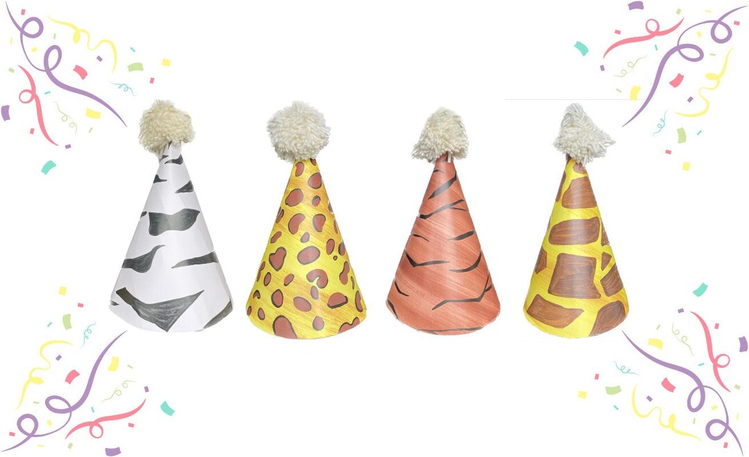 Printable Jungle Party Hats Etsy