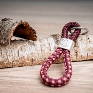 Sleutelhanger, touw, lanyard, huissleutel, autosleutel, rood