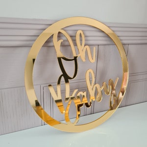 Custom Baby Shower Welcome Sign, Oh Baby Koyal Wholesale Customize: Yes