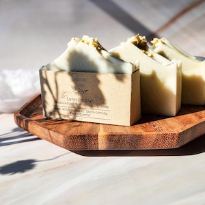 Handmade Lavender Sage Soap: Natural Essential Oils Bar