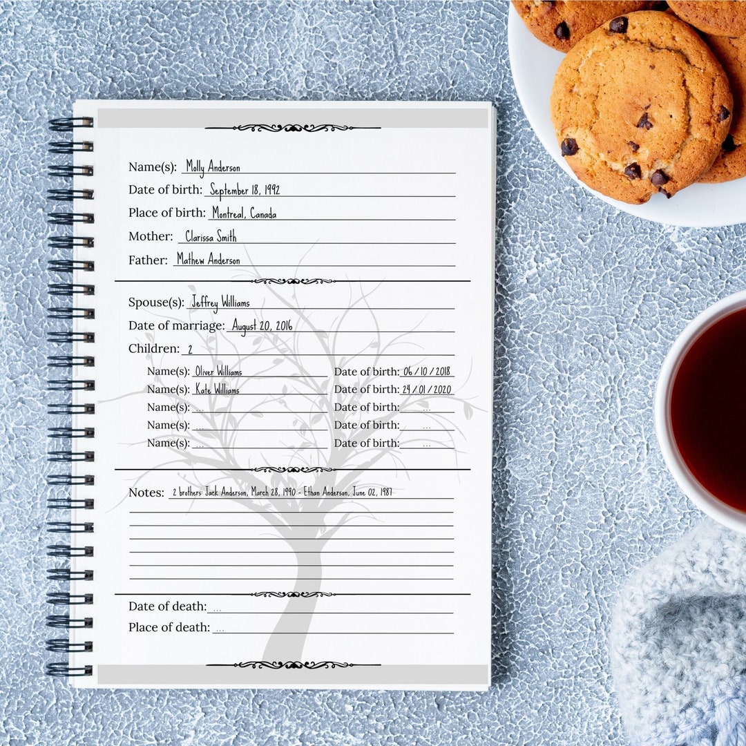 Family Tree Book... Custom Family Tree Notebook. Family Journal ...