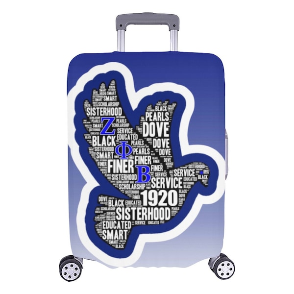 Lovely Dove Zeta inspired  Luggage cover ONLY. Large Luggage Cover