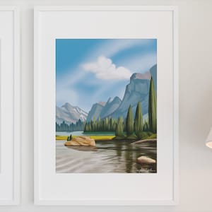 Jasper Park Art Print | Printable Wall Art | Canadian Art Print | Instant Download