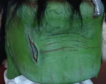Frankenstein flattop Monster Munsters Latex Headpiece Mask Makeup for Halloween - Reusable