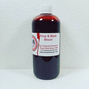 Permanent Perma Blood PermaBlood  Paint for Halloween Haunted House Movie Props & Masks