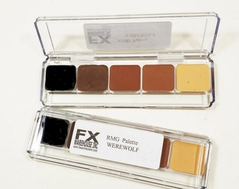 Loup-garou Wolfman Masque en caoutchouc Peinture grasse Palette/Kit de maquillage Cosplay