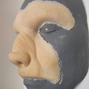 FREE Crepe Hair with purchase- Wolfman - Werewolf Foam Latex Prosthetic Nose & Brow Mask Makeup