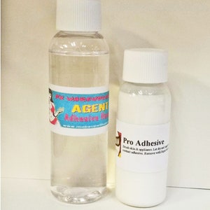 Adhésif et dissolvant professionnel pour le maquillage de prothèses