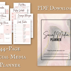 Pink Social Media Planner Printable Download, Network Marketing Planner, Direct Sales Planner, Social Selling Planner, Planner for MLM