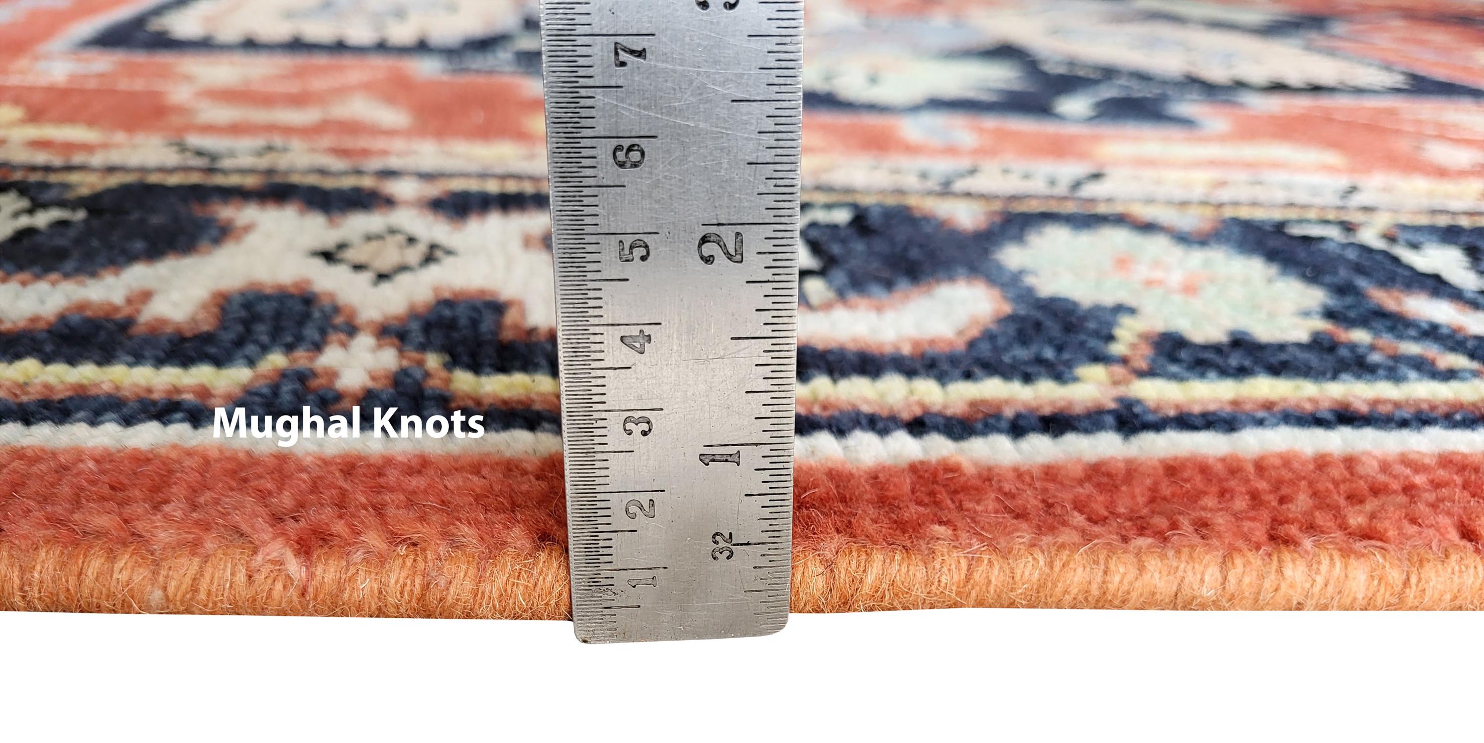 3x5 4x6 5x8 Hand Knotted Wool Rug Rust Blue Oriental Rug - Etsy