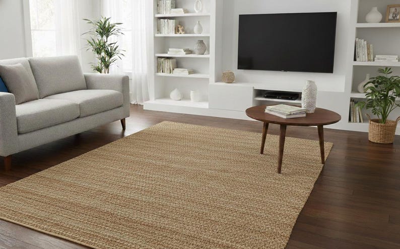 Handgefertigter Teppich aus Jute | Umweltfreundliches gewebtes Dekor, kundenspezifische Größe Bild 12