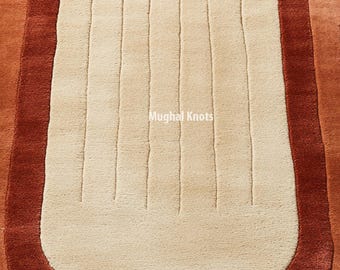 Handmade Oval Area Rug, Soft Accent Carpet, Durable Floor Covering