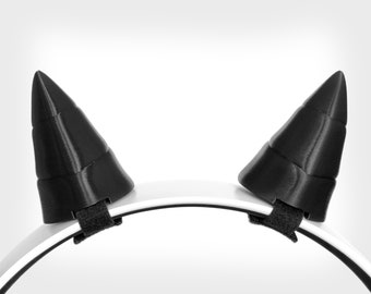 Thick Horns for Headset Headphones (Black)