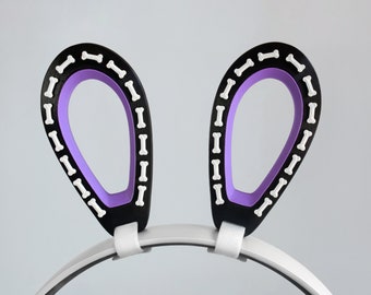 Skeleton Bunny Ears for Headset Headphones