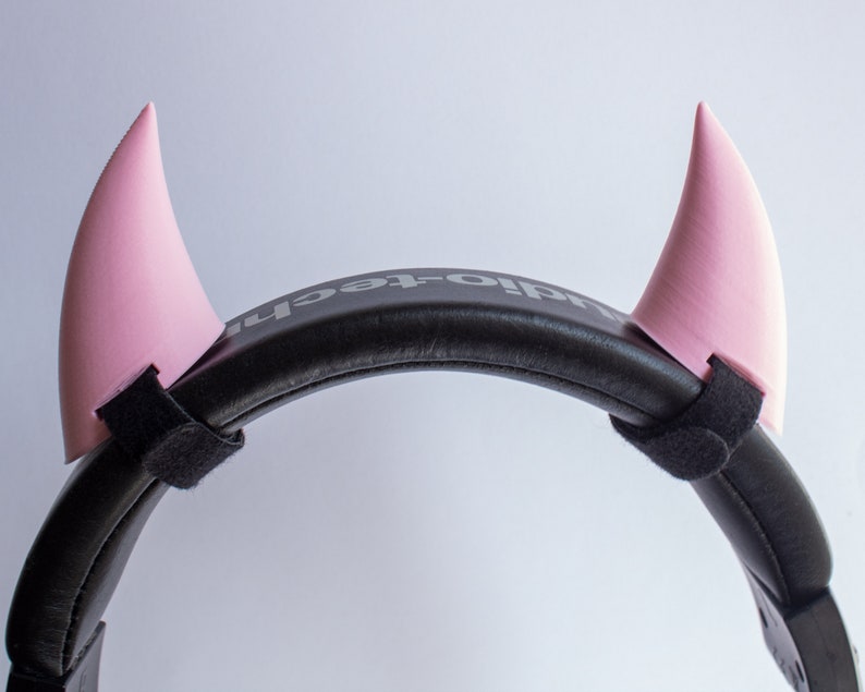 Horns Demon for Headset Headphones Pink image 2
