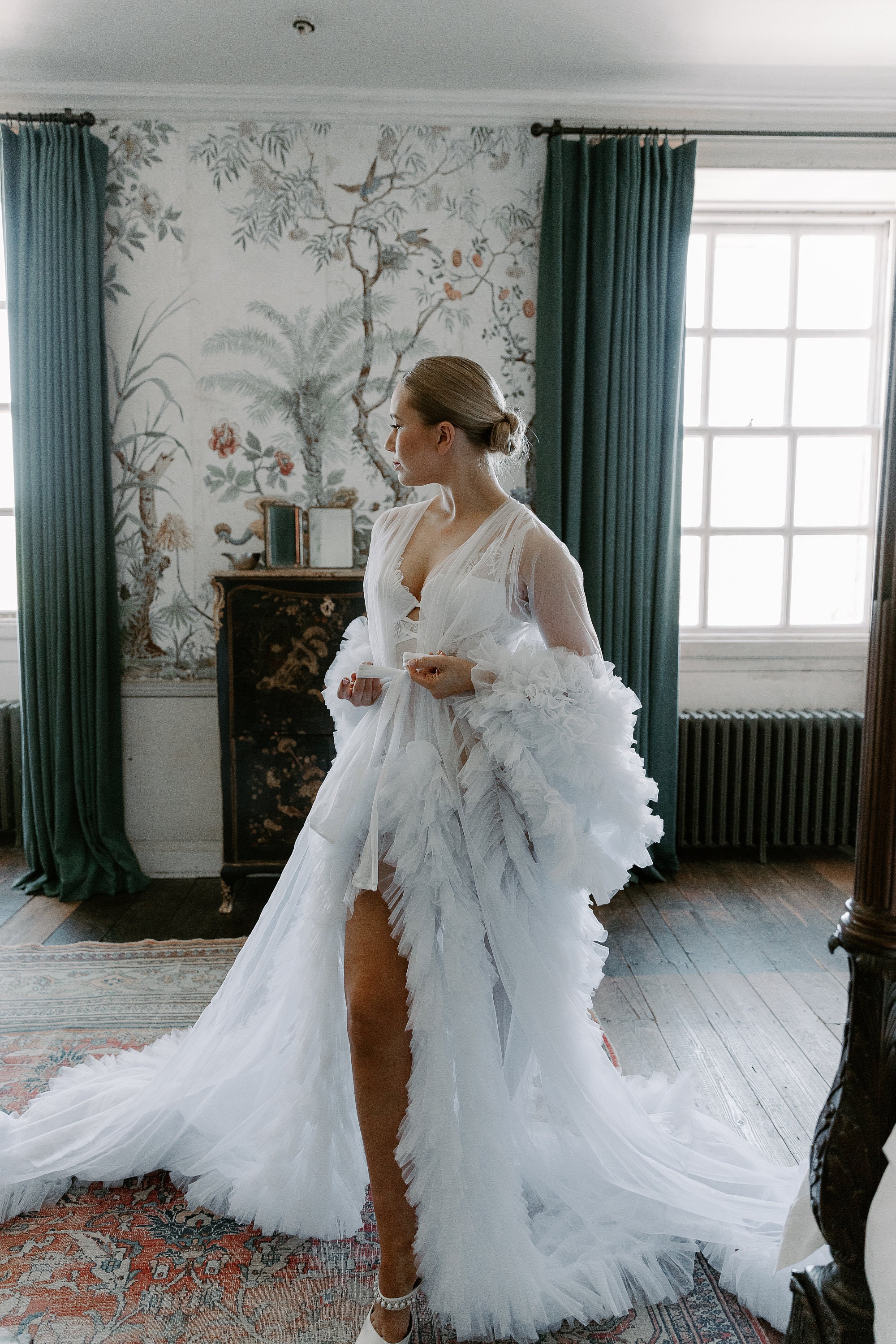 Long Bridal Robe Etsy