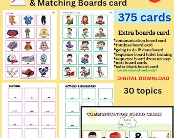 communication cards, PEcS cards, autism card, flash cards, non verbal communication card, daily routine, speech delay