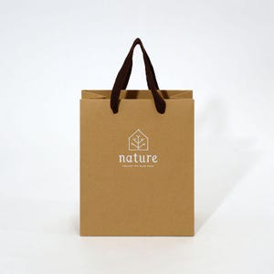 50 pcs persoanlized paper bags ribbon tote style custom jewelry packaging bags with logo custom logo eco paper bags custom gift bags