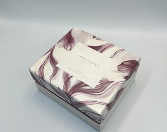 Custom Logo Rigid Gift Box with Lid – Personalized Packaging (5.9"x6.6"x3.3")