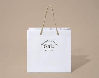 Custom Logo Paper Bags with Ribbon: Personalized Jewelry Packaging