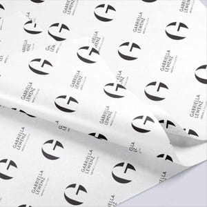 Custom Tissue Paper - One Color Customizable logo Wrapping Paper Paper for gifts 21x14.8cm (8.2"5.8"inc)