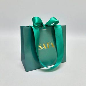 Personalized gift bag, special wedding day bag, shopping paper bags with ribbon handles, bow bag 50 pieces