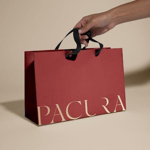 50 pcs Custom paper bag retail paper bags custom printing Ribbon tie custom paper bags Luxury matte paper bags gift bag custom made