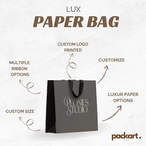 50 bolsas de papel personalizadas, estilo tote con cinta, bolsas de embalaje de joyería personalizadas con logotipo, bolsas de papel ecológicas con logotipo personalizado, bolsas de regalo personalizadas