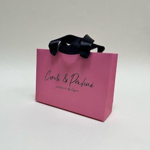 Personalized gift bag, special wedding day bag, shopping paper bags with ribbon handles, bow bag 50 pieces