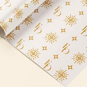 Carta velina personalizzata - Carta da regalo con logo personalizzabile a un colore Carta per regali 25x16,7 cm (9,8"6,5inc)
