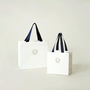 50 pieces Personalized printed cardboard bags, Store product bags, Product packaging material, Handled cardboard bags