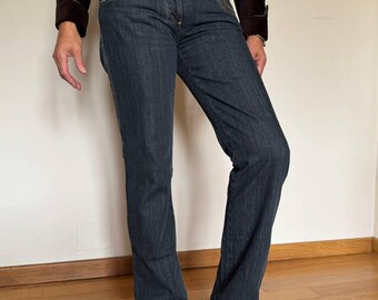Vaqueros Dolce & Gabbana estilo Y2K para mujer, talla 46 europea. Vaqueros azules vintage de los años 2000. Hechos en Italia.
