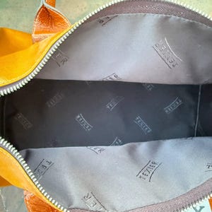Texier Paris orange canvas duffel bag 2000s ITALIAN VINTAGE. image 4