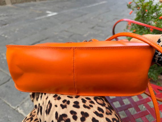 Vintage orange Tasche FURLA 1990er Jahre. Lederne Tragetasche fur Sommer elegante Frau Geschenk. Etsy