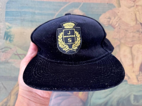 Black Velour Cap Jil Sander 1980s Vintage Designer Cap Y2k