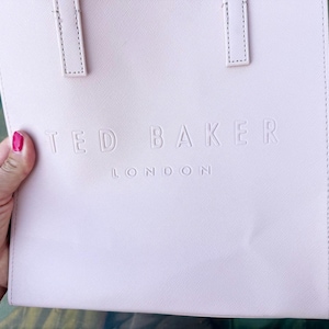 Ted Baker dusty pink tote bag.Sac Soocon shopper bag 2000s ITALIAN VINTAGE. image 1