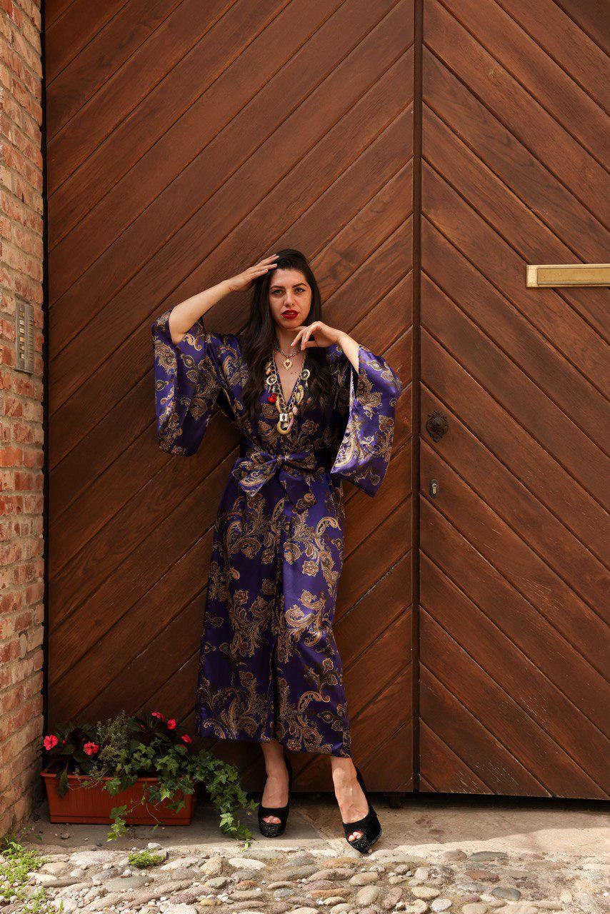 all things golden kimono dress Gold Standard Multicolored Kimono Dress - L Size - Women's Dresses main image 1