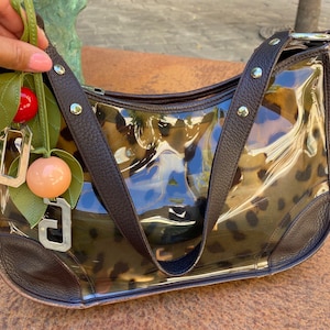 Vintage Dolce Gabbana leopard bag 1990s,  D&G  designer handbag. baguette bag. Luxury bag