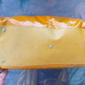 Texier Paris orange canvas duffel bag 2000s ITALIAN VINTAGE. image 7