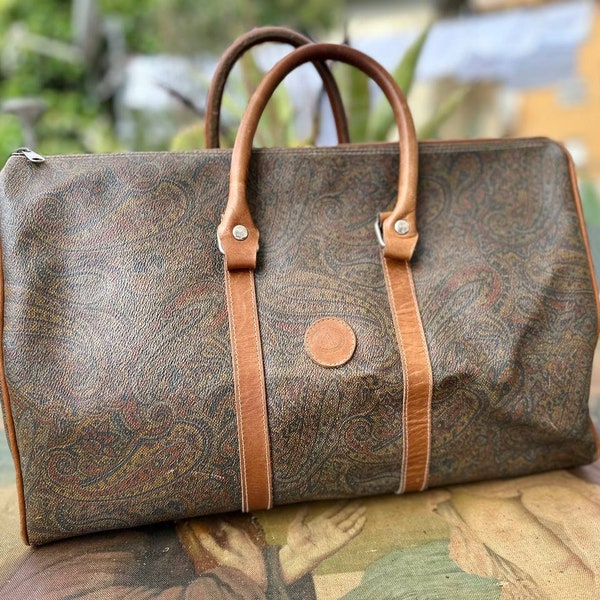 Vintage Italian Canvas Duffle Bag main image 1