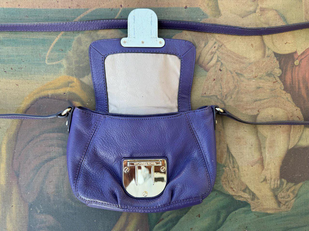 Blaue Leder Geldbörse Michael Kors. Kleine Crossbody Tasche