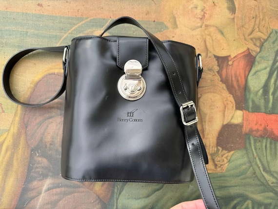 Henry Cottons Bucket Bag 2000s Vintage Black Leather Hobo