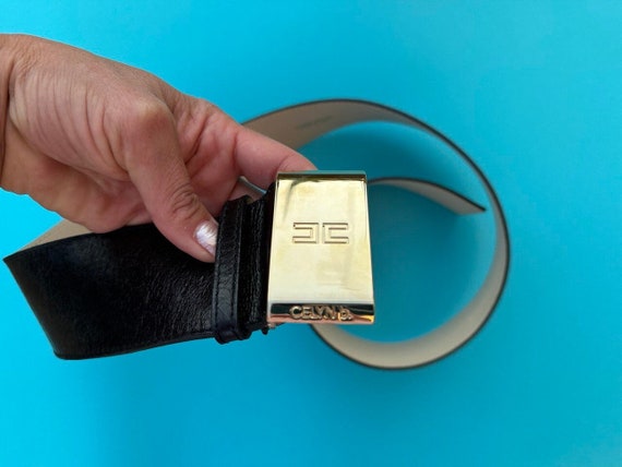 Vintage CELYN B Black Leather Belt 2000s. - Etsy display picture 2