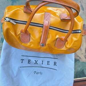 Texier Paris orange canvas duffel bag 2000s ITALIAN VINTAGE. image 5