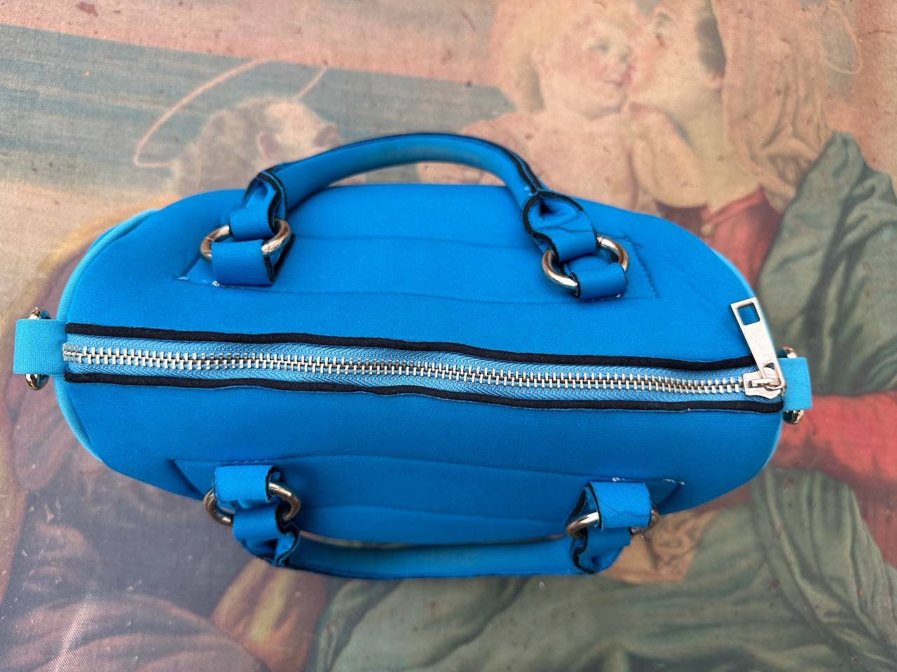 ハンドバッグ Mini Binder Clip Bag in Strass / Blue Off-White Mini Binder Clip Bag in Strass / Blue | ShopSimon