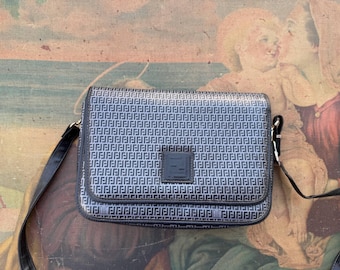 Vintage 80s FENDI Zucca Ff Logo Crossbody Bag - Etsy