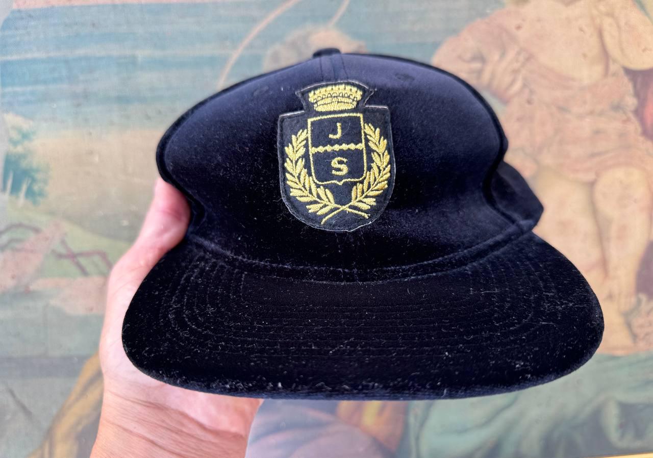キャップ Jil Sander Baseball Cap Black Velour Cap Jil Sander 1980s Vintage Designer Cap Y2k