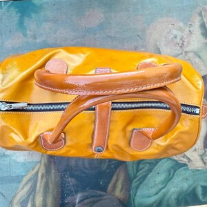 Texier Paris orange canvas duffel bag 2000s ITALIAN VINTAGE. image 12