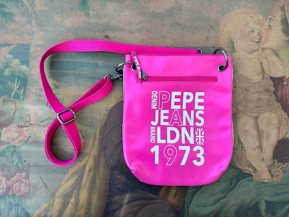 Vintage Pepe Jeans LDN Hot Pink Crossbody Bag 2000s. Y2k Bag