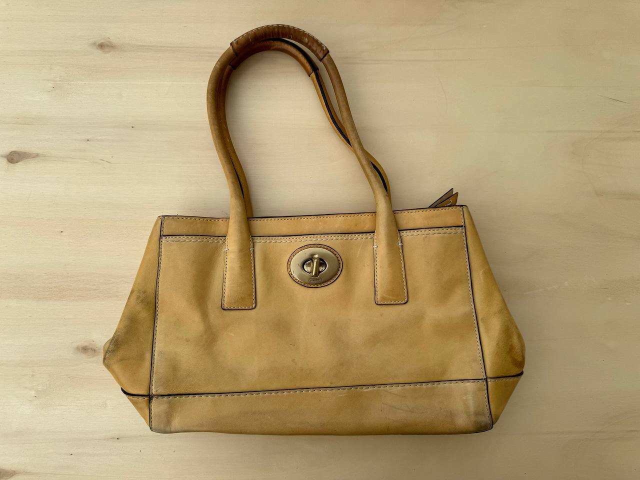 Vintage Coach Bag 1970s Mustard Yellow Leather Handbag With Vintage Coach Bag 1970s Mustard Yellow Leather Handbag With